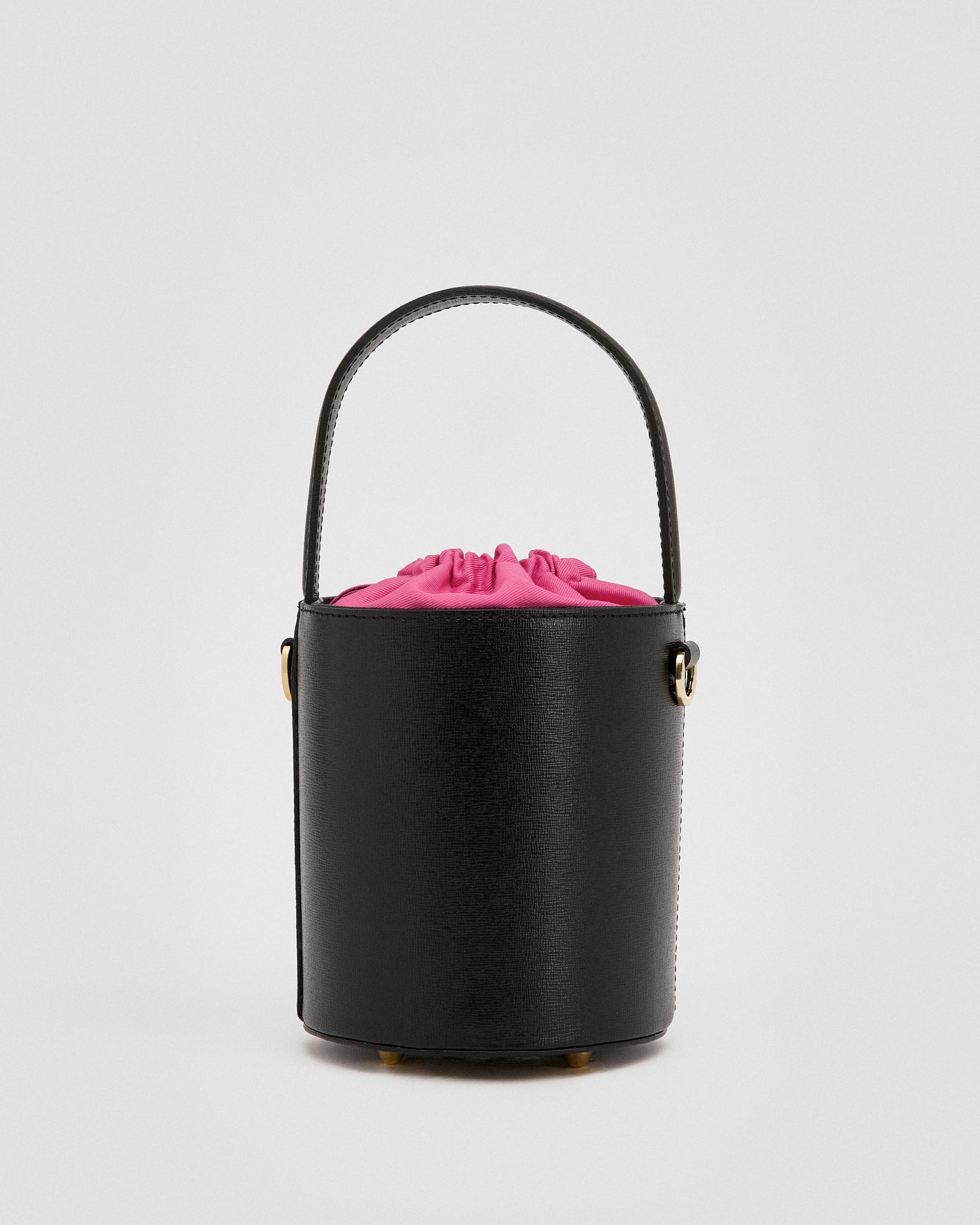 Mini Catherine nero | chiusura fucsia